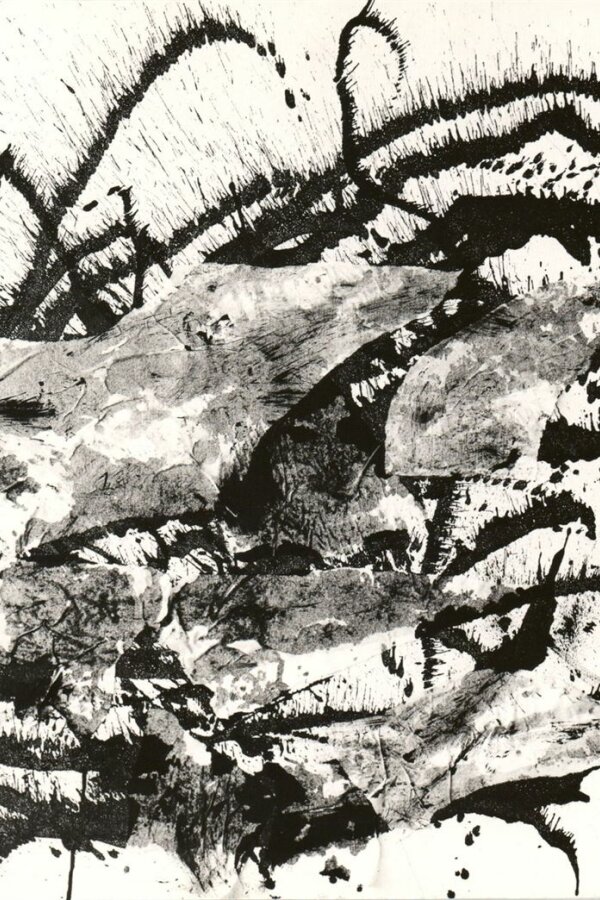 Inez Tuschnerová, Černobílá kompozice, 1984, kombinovaná technika, 80 x 80, foto: Josef Tichý, A. Fiap